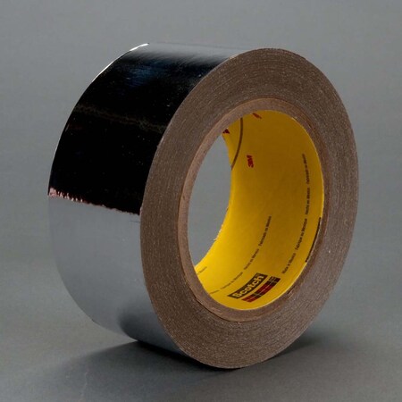 3M Metalized Film Tape 8437, Silver, 1 In X 72 Yd, 2.1 Mil 7010045175